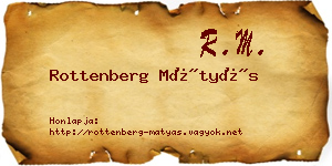 Rottenberg Mátyás névjegykártya